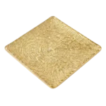 RADIAL GRID GOLD SQUARED DECORATIVE PLATE