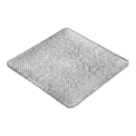 RADIAL GRID SILVER SQUARED DECORATIVE PLATE
