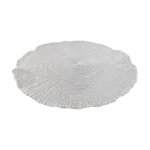 30 CM TRANSPARENT WAVY GLASS PLATE WITH EDGE