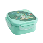 DINOSAUR 3 SLOTS SCHOOL LUNCH BOX WITH SPOON AND FORK