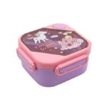 UNICORN 3 SLOTS SCHOOL LUNCH BOX WITH SPOON AND FORK