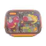 DINOSAUR 3 SLOTS SCHOOL LUNCH BOX
