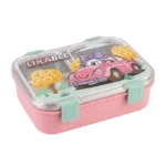 PINK 3 SLOTS SCHOOL LUNCH BOX