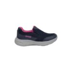 NAVY AND PINK SKECHERS SLIP-ON SNEAKERS