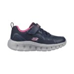SKECHERS GLIDE-STEP FLOW KIDS' SHOES ON NAVY /PINK