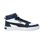 PUMA CAVEN MID SD WHITE AND NAVY SNEAKERS