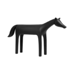 BLACK HORSE DÉCOR STATUE