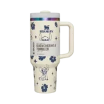 40 OZ 1.18L STANLEY TUMBLER STITCH WHITE AND PURPLE