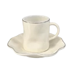 SET OF 6 COFFEE CUPS AND SAUCERS