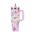 40 OZ 1.18L STANLEY TUMBLER PINK FLOWER