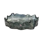 SMOKY GREY WAVY JELLY SERVING BOWL