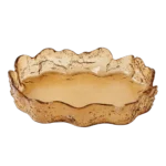 ROSE GOLD JELLY WAVY SERVING  BOWL