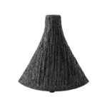 BLACK VOLCANIC LAVA STONEWARE CONE VASE