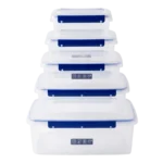 RECTANGULAR SET OF 5 FOOD STORAGE