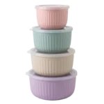 CIRCULAR SET OF 4 FOOD STORAGE
