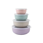 CIRCULAR SET OF 4 FOOD STORAGE