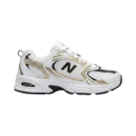 WOMEN NEW BALANCE 530 WHITE/LIGHT GOLD METALLIC