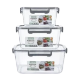 SQUARED SET OF 3 FOOD STORAGE