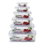 RECTANGULAR SET OF 6 FOOD STORAGE