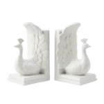 DECORATIVE PEACOCK BOOKENDS
