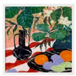 VIBRANT FILK-ART INSPIRED BOTANICAL STILL LIFE ART PRINT