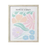 "BARCELONA  FLOWER MARKET" FRAMED WALL ART POSTER
