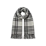 WOMEN GREY AND BLACK SCARF