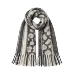 WOMEN GREY ANIMAL PRINT SCARF