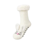 WOMEN HOME SOCKS  WHITE BUNNY
