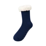 KNIT SLIPPER HEATED SOCKS NAVY