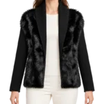 FAUX FUR KNIT JACKET