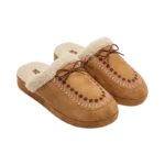 CAMEL SUEDE HOUSE SLIPPERS