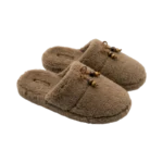 BROWN WINTER HOUSE SLIPPERS