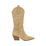 BEIGE EMBROIDED COWBOY BOOTS