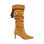 CAMEL WOMEN WESTERN TASSEL BOOTS