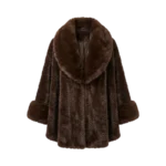 FAUX FUR CAPE COAT